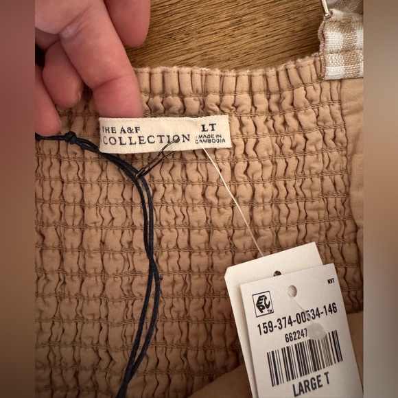 NWT Abercrombie & Fitch Premium Linen Drop-Waist Skort Size Large TALL - Picture 9 of 11